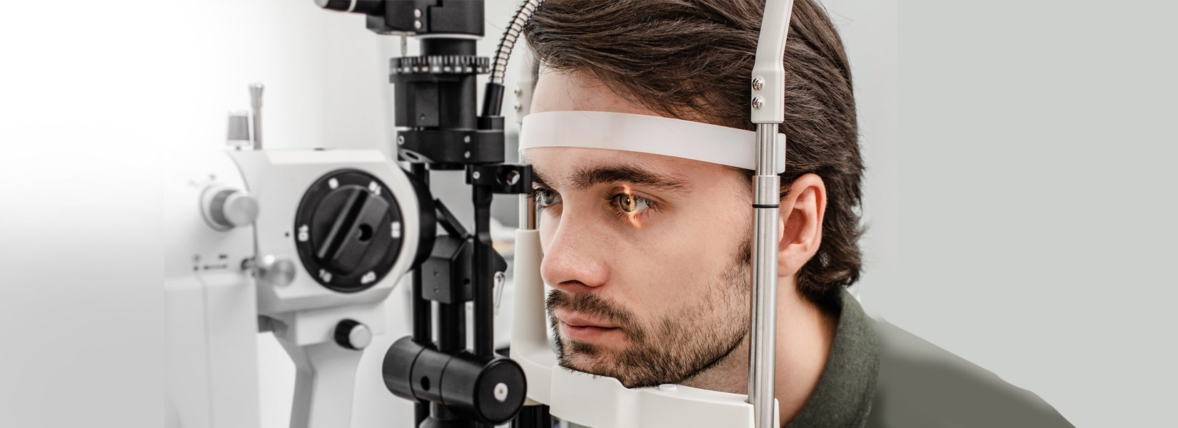 young man during eye exam in Raytown